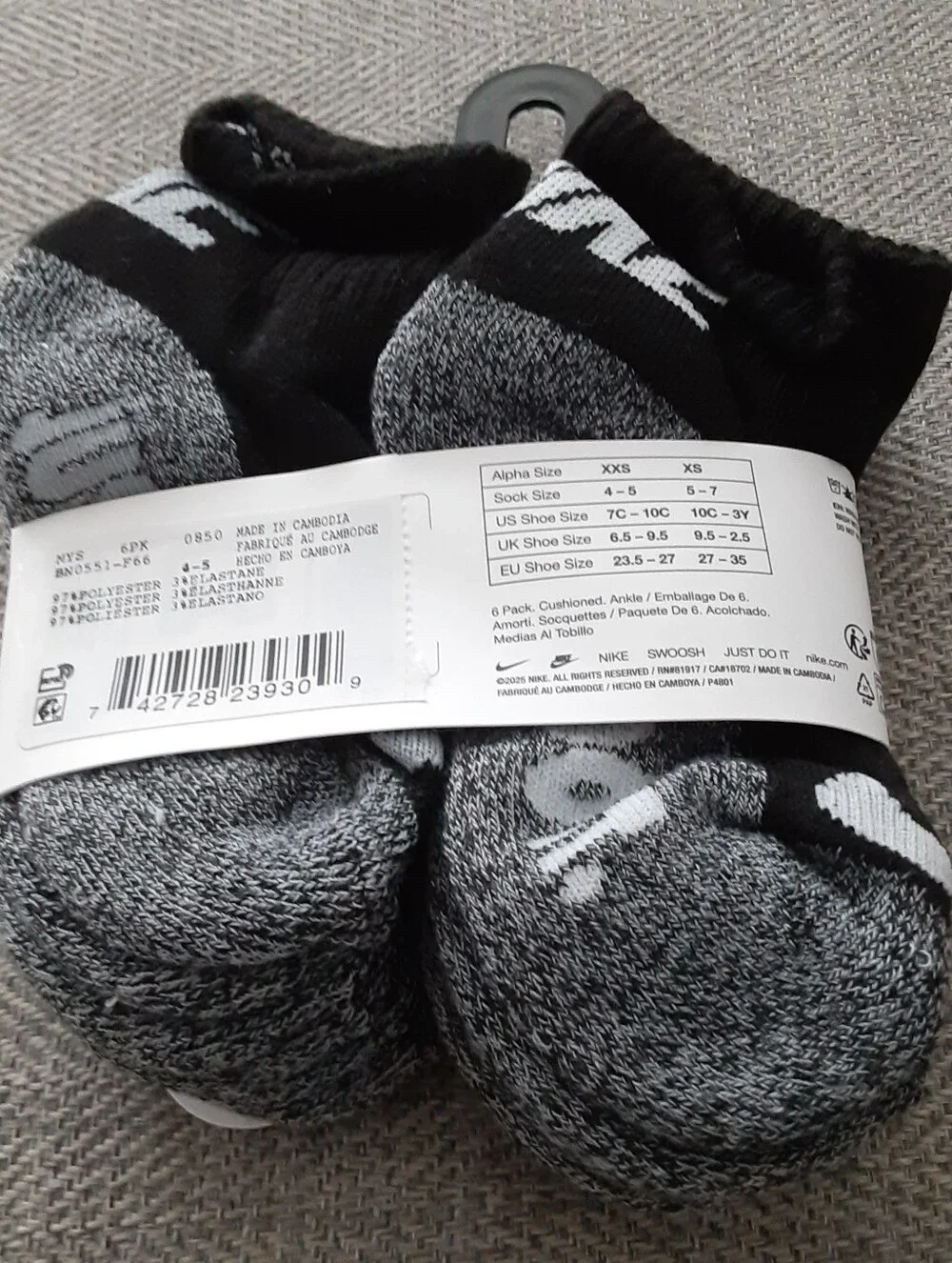 Nike Ankle Kids Socks ( 6pk  )